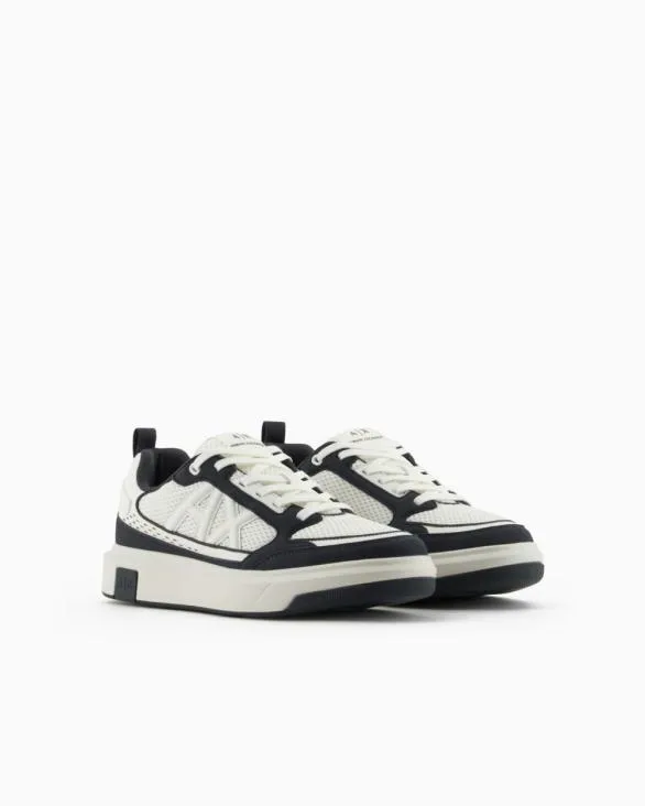 Mesh Sneakers With Logo On The Side Green Men Armani Sneakers Mesh Sneakers With Logo On The Side Green Men Armani Sneakers
