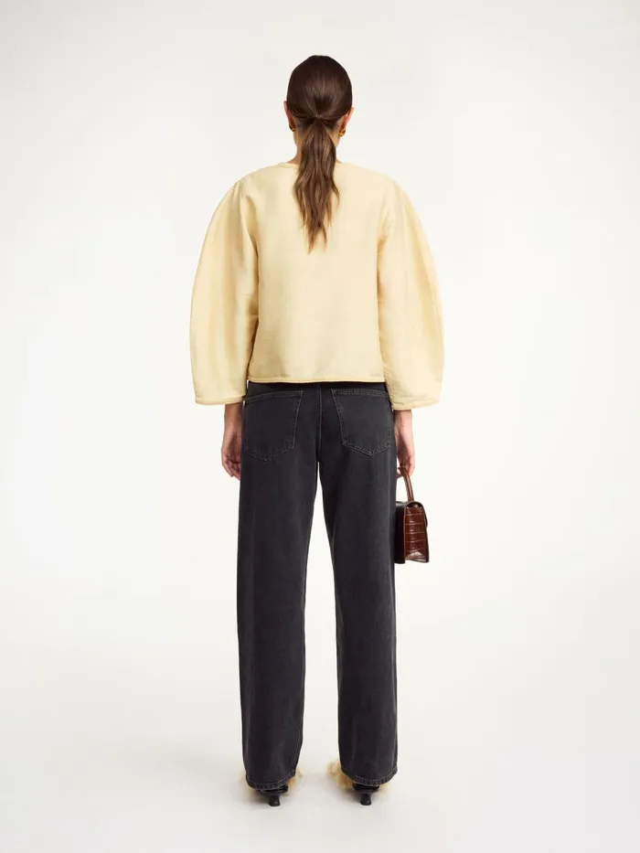 Mineas Silk Top Sea Mist Women By Malene Birger Tops and Blouses