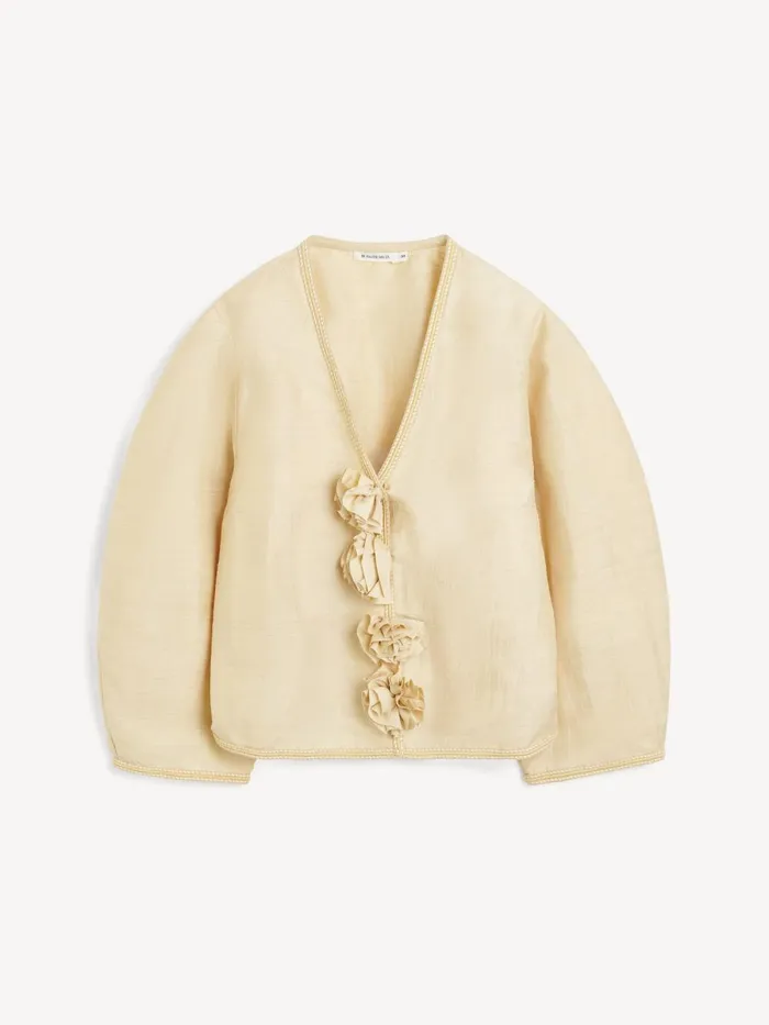 Mineas Silk Top Sea Mist Women By Malene Birger Tops and Blouses