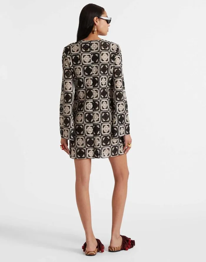 Mini Supreme Swing Dress Mini Tiles Black Women La Double J Dresses