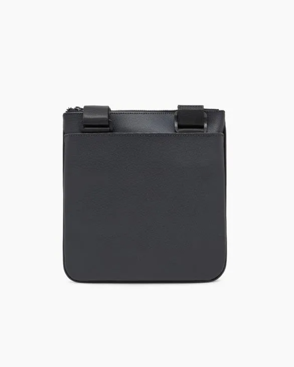 Monogram And Stripe Flat Shoulder Bag Navyblue Men Armani Crossbody Bags Monogram And Stripe Flat Shoulder Bag Navyblue Men Armani Crossbody Bags