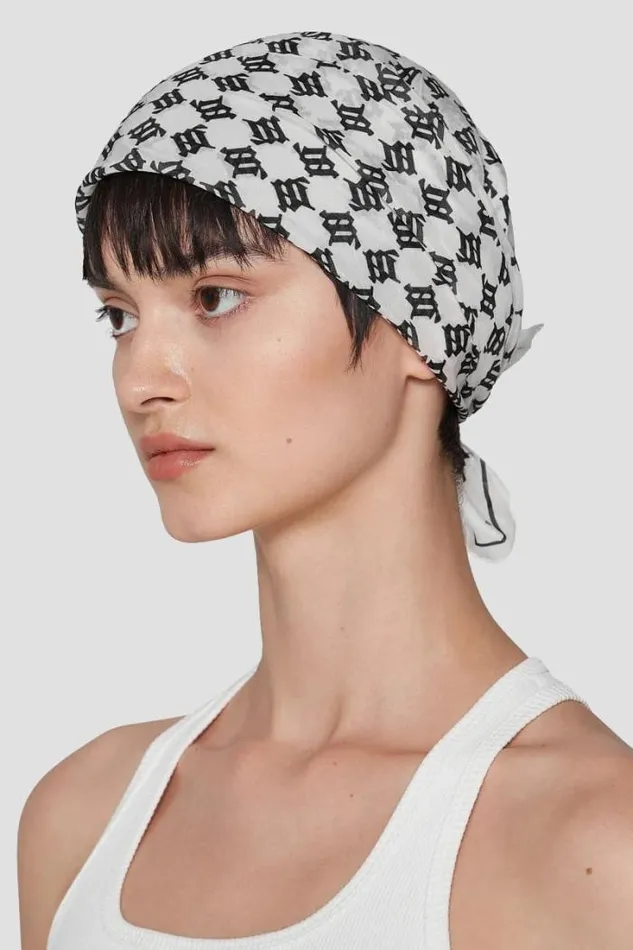Monogram Bandana White WomenMen MISBHV Hats