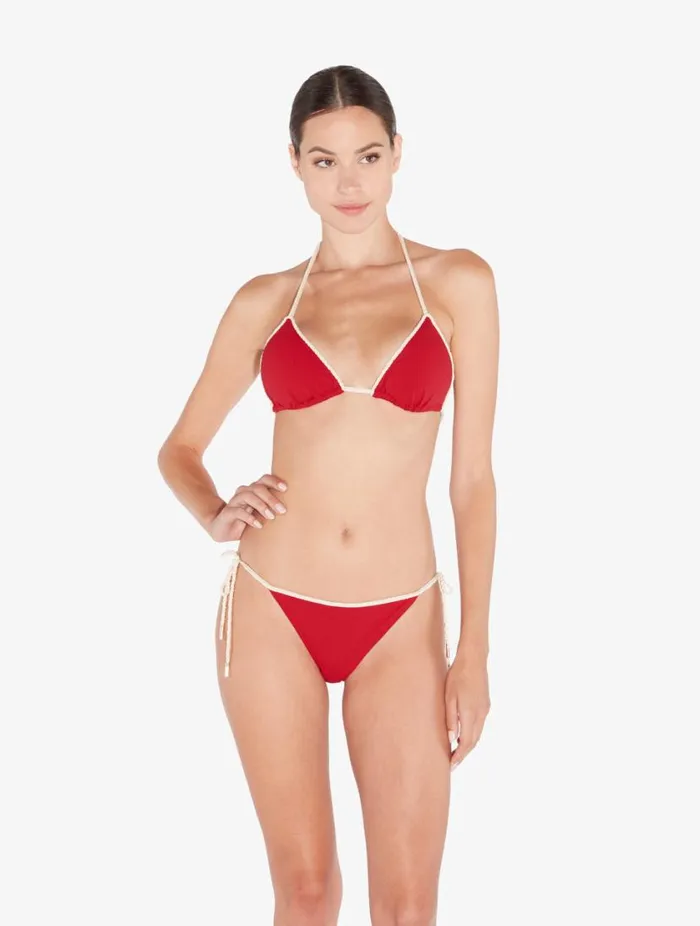 Monogram Bikini Brief In Red Swim La Perla Bikinis