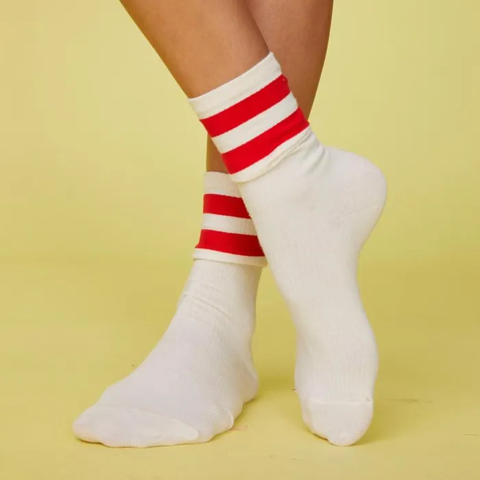 MONROW ACCESSORIES Stripe Socks Boneblood Red 8211 Shop