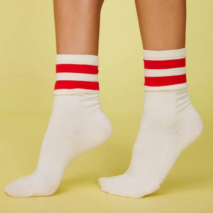 MONROW ACCESSORIES Stripe Socks Boneblood Red 8211 Shop
