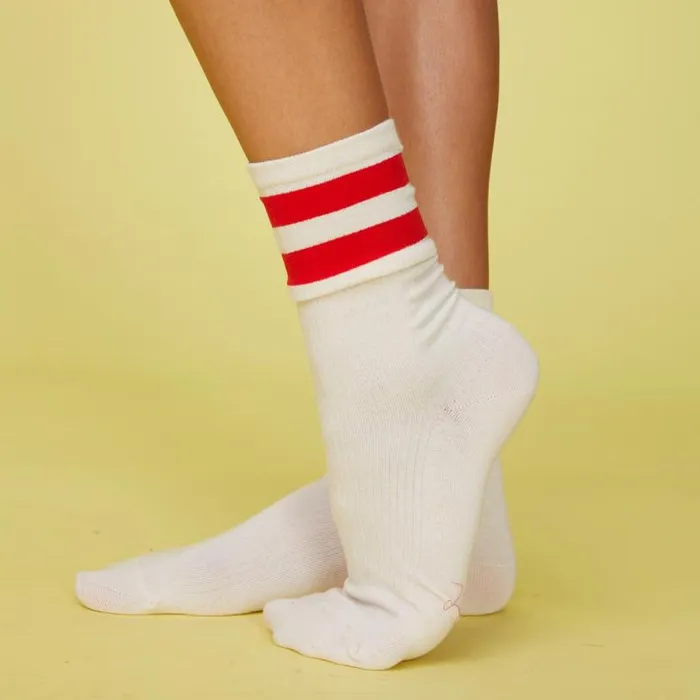 MONROW ACCESSORIES Stripe Socks Boneblood Red 8211 Shop