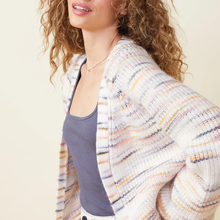 MONROW KNITS Space Dye Sweater Cardigan Fruity Pebbles 8211 Shop