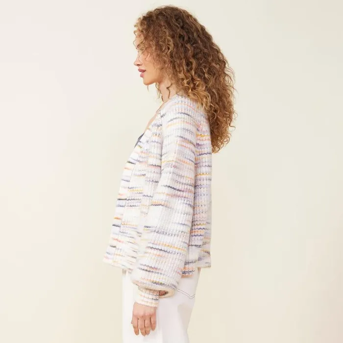 MONROW KNITS Space Dye Sweater Cardigan Fruity Pebbles 8211 Shop