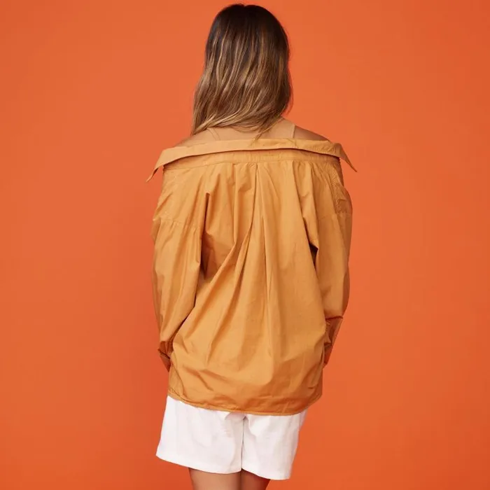 MONROW LONG SLEEVE Poplin Tank Shirt Doe 8211 Shop