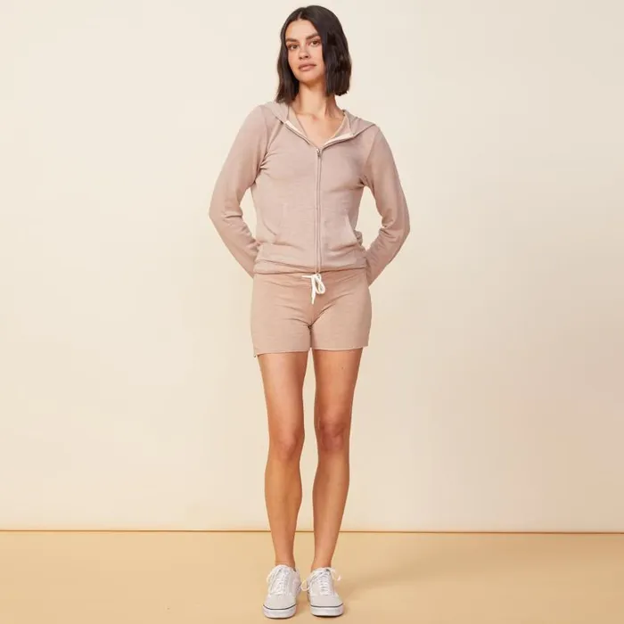 MONROW SHORTS Supersoft Vintage Shorts Taupe 8211 Shop