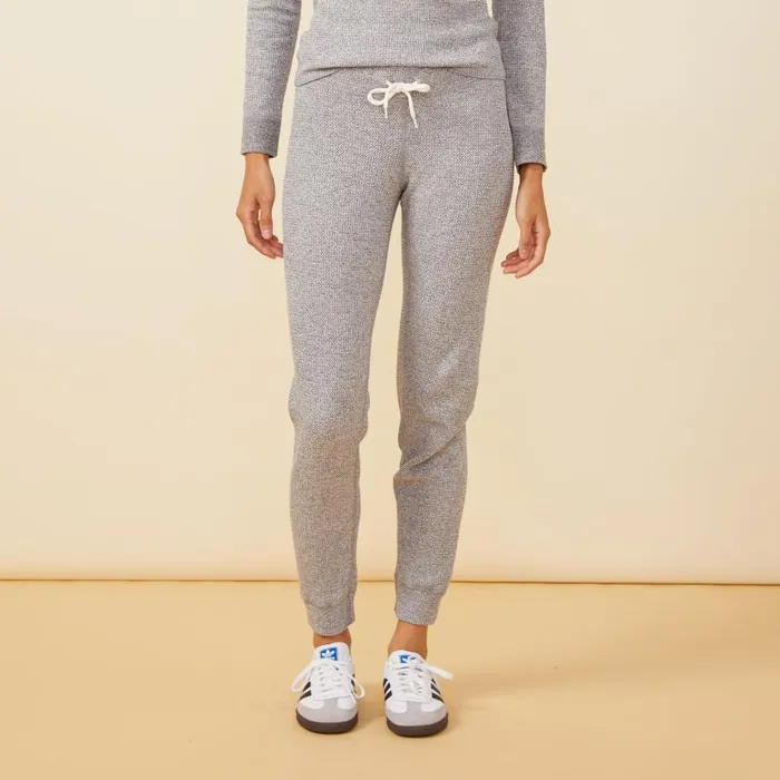 MONROW SWEATS Cozy Heather Thermal Cuff Sweat Dark Heather 8211 Shop