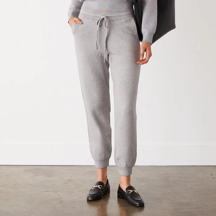 MONROW SWEATS Soft Knit Cuffed Jogger Heather Grey 8211 Shop