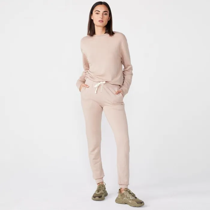 MONROW SWEATS Supersoft Fleece Girlfriend Sweats Taupe 8211 Shop