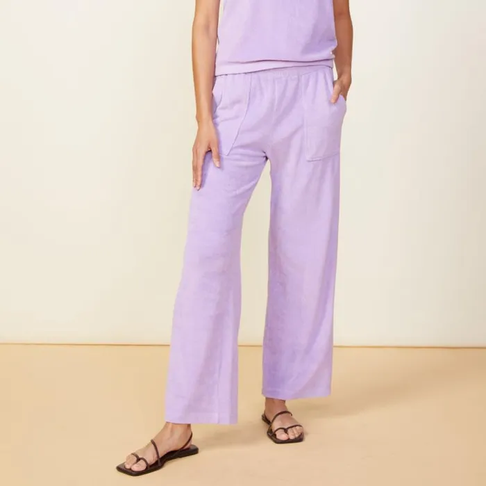 MONROW SWEATS Terry Cloth Patch Pocket Pant Lavandula 8211 Shop