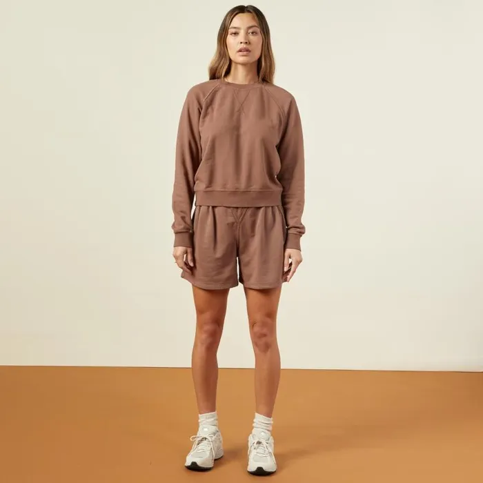 MONROW SWEATSHIRTS 90039s Classic Raglan Dusty Cocoa 8211 Shop