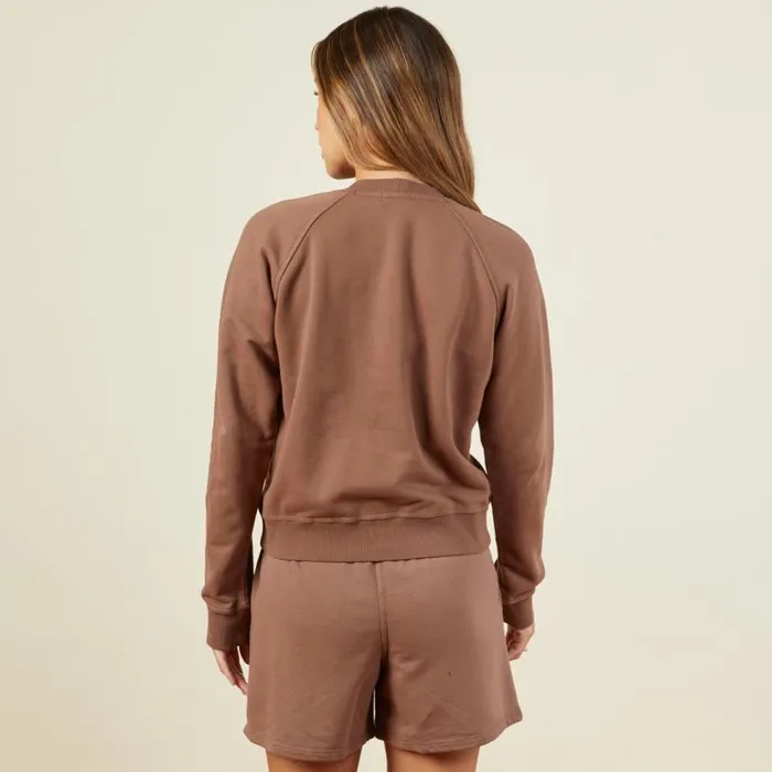 MONROW SWEATSHIRTS 90039s Classic Raglan Dusty Cocoa 8211 Shop