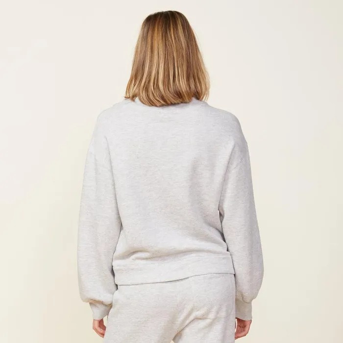 MONROW SWEATSHIRTS Blouson Sleeve Crew Neck Sweatshirt Heather Grey 8211 Shop