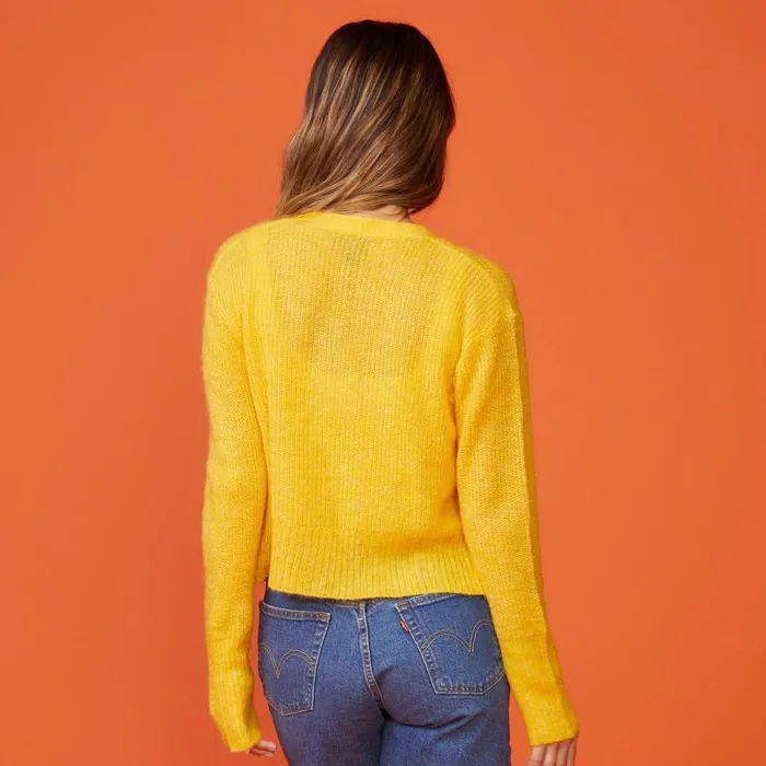 MONROW SWEATSHIRTS Mohair Cardigan Sunshine 8211 Shop