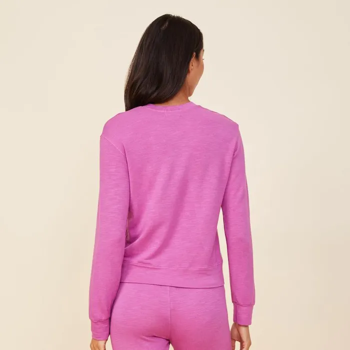 MONROW SWEATSHIRTS Supersoft Crew Neck Sweatshirt Acai 8211 Shop