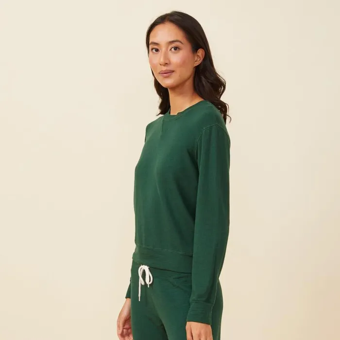 MONROW SWEATSHIRTS Supersoft Crew Neck Sweatshirt Evergreen 8211 Shop