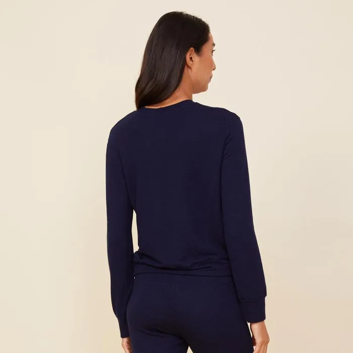 MONROW SWEATSHIRTS Supersoft Crew Neck Sweatshirt Navy 8211 Shop