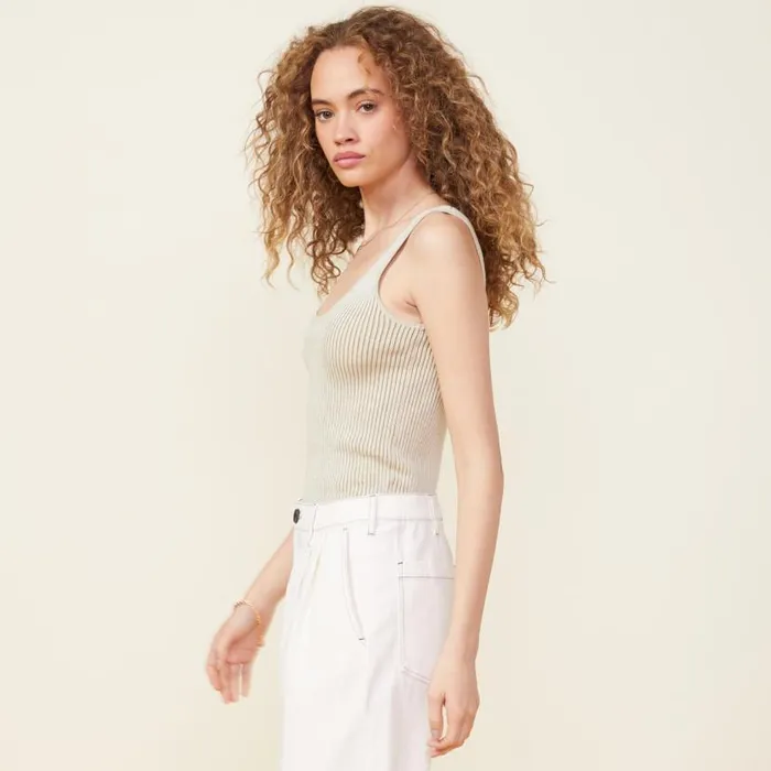 MONROW TANKS Scoop Neck Sweater Tank Buttercream 8211 Shop
