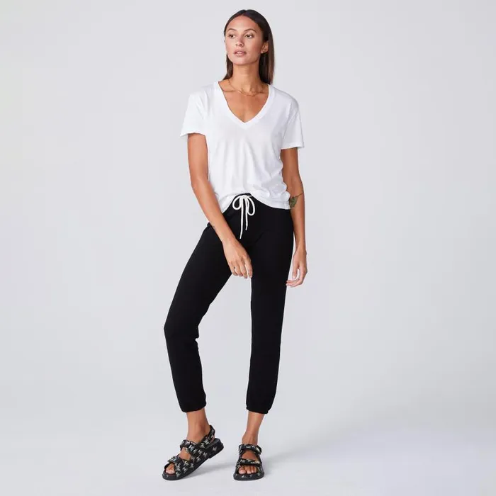 MONROW TEES Cotton Modal Relaxed V Neck Tee White 8211 Shop