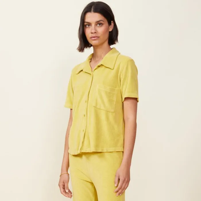 MONROW TEES Terry Cloth Pocket Shirt Kiwi 8211 Shop