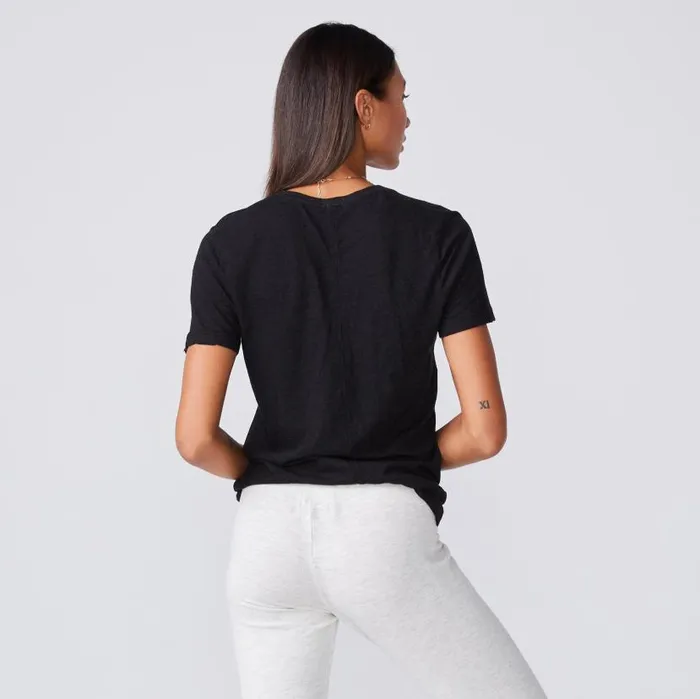 MONROW TEES Textured TriBlend Relaxed V Neck Tee Black 8211 Shop