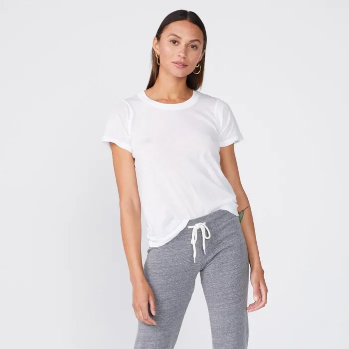 MONROW TEES Tissue Fitted Crew Neck Tee White 8211 Shop