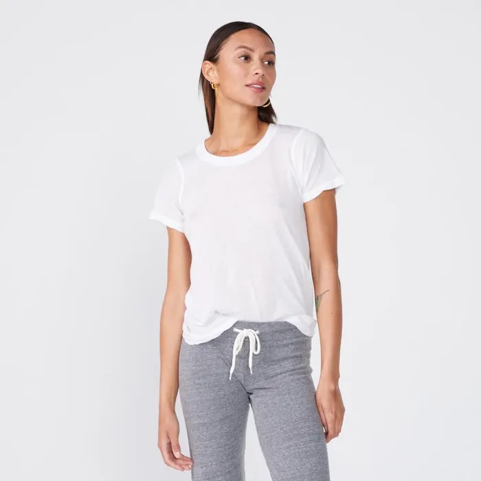 MONROW TEES Tissue Fitted Crew Neck Tee White 8211 Shop