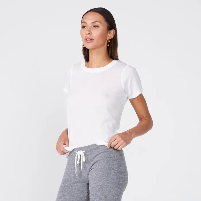MONROW TEES Tissue Fitted Crew Neck Tee White 8211 Shop
