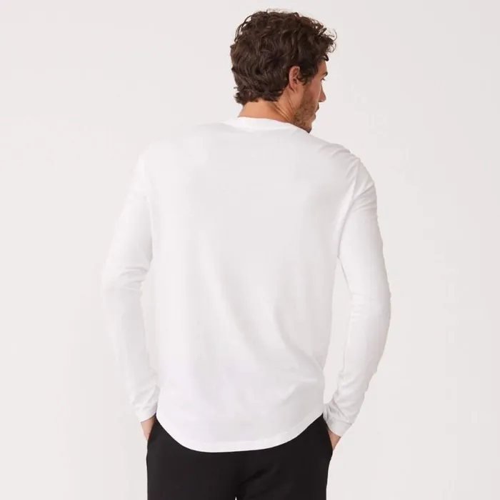 MONROW VIEW ALL Long Sleeve Henley White 8211 Shop