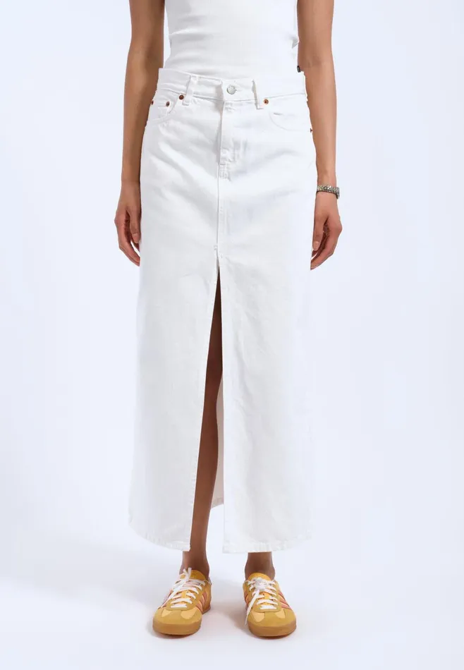 Myra Skirt 8211 White White Women Dr Denim Skirts and Dresses