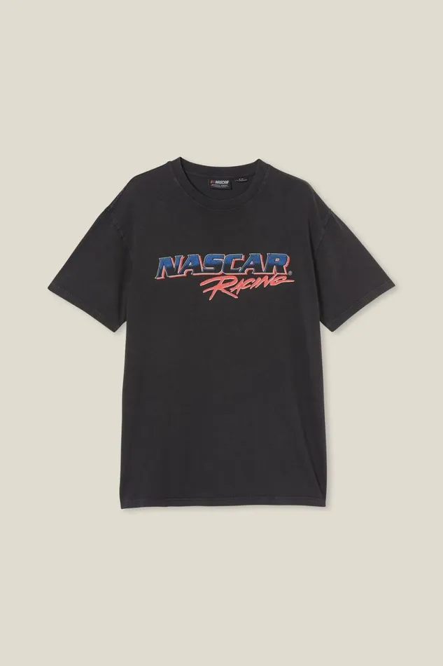 Nascar Loose Fit TShirt Lcn Ncr Blackracing Logo Men Cotton On Tees and Tanks Nascar Loose Fit TShirt Lcn Ncr Blackracing Logo Men Cotton On Tees and Tanks