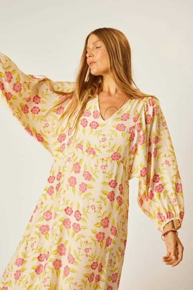 Natalie Martin ALICE DRESS Prairie Dusty Crimson Shop Dresses