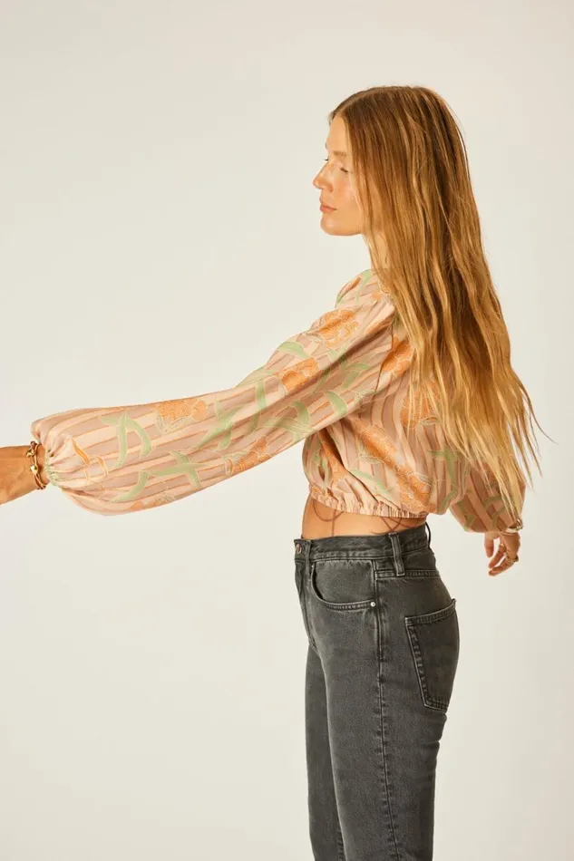 Natalie Martin AMELIA TOP Chamomile Apricot Shop Tops