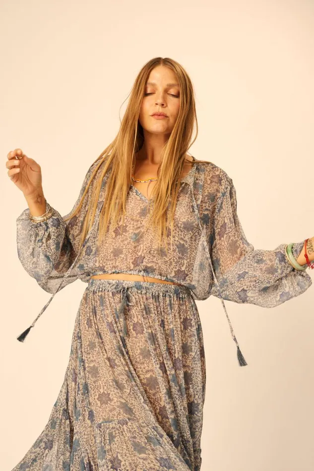 Natalie Martin AMELIA TOP Snowflake Sea Shop Tops
