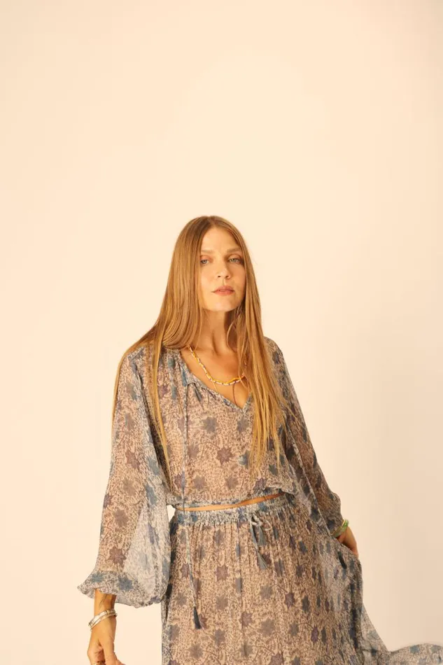 Natalie Martin AMELIA TOP Snowflake Sea Shop Tops