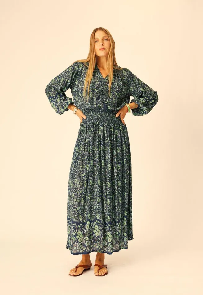 Natalie Martin BELLA SKIRT Petite Fleur Marine Shop Bottoms