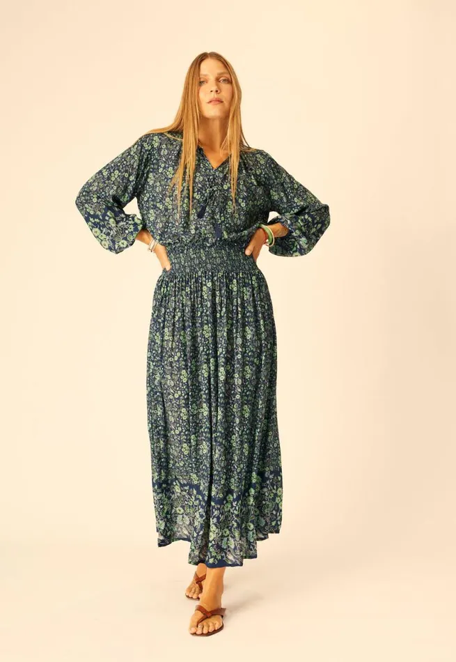 Natalie Martin BELLA SKIRT Petite Fleur Marine Shop Bottoms