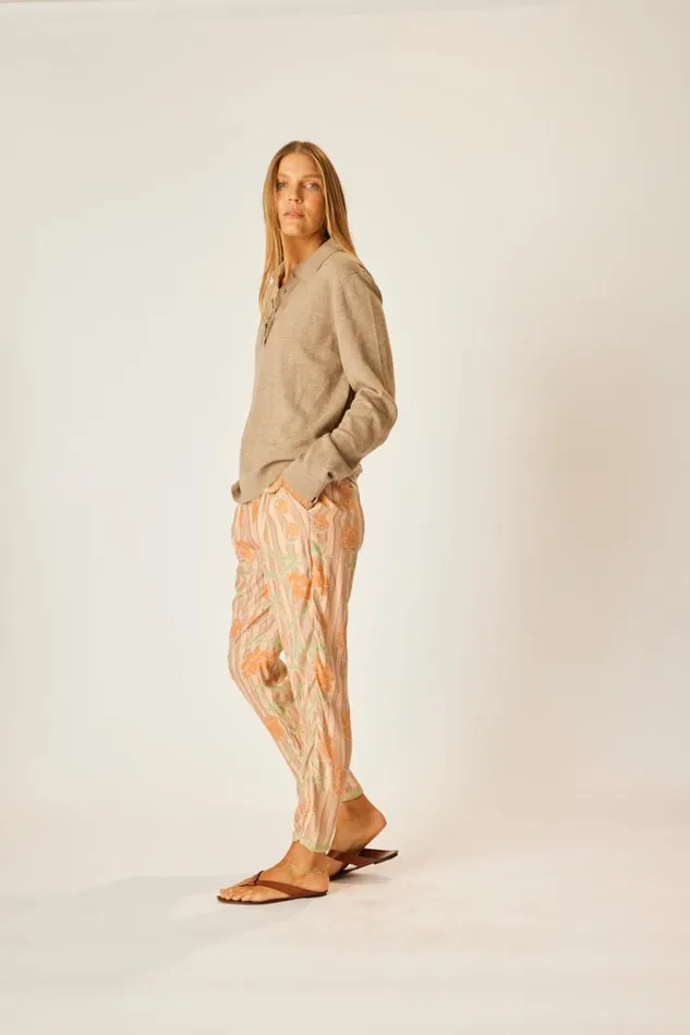 Natalie Martin BIANCA PANT Chamomile Apricot Shop Bottoms