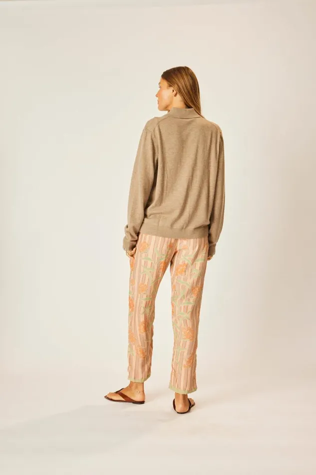 Natalie Martin BIANCA PANT Chamomile Apricot Shop Bottoms