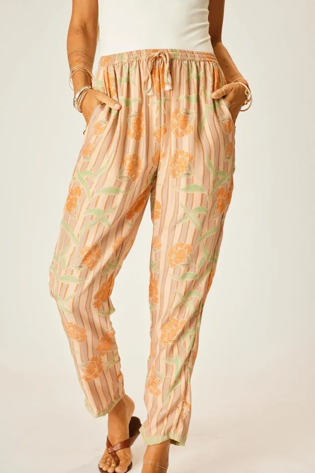 Natalie Martin BIANCA PANT Chamomile Apricot Shop Bottoms