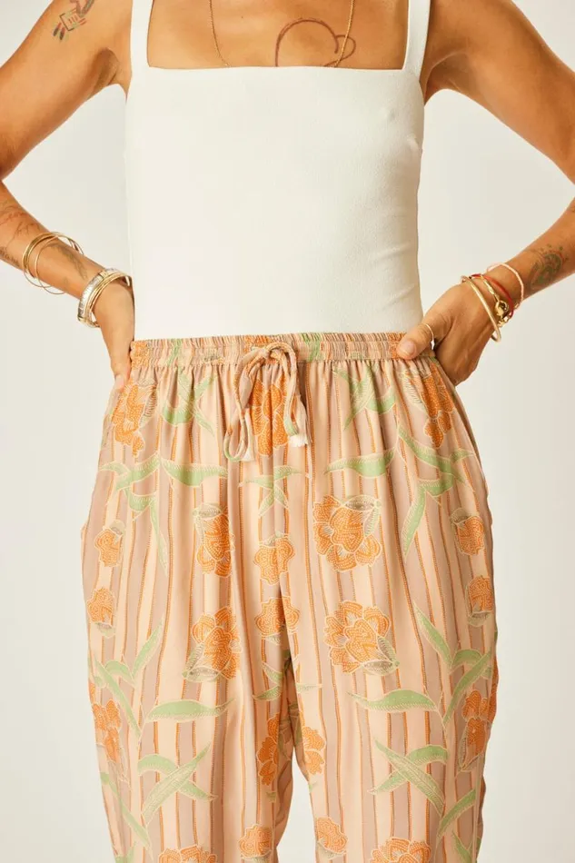 Natalie Martin BIANCA PANT Chamomile Apricot Shop Bottoms