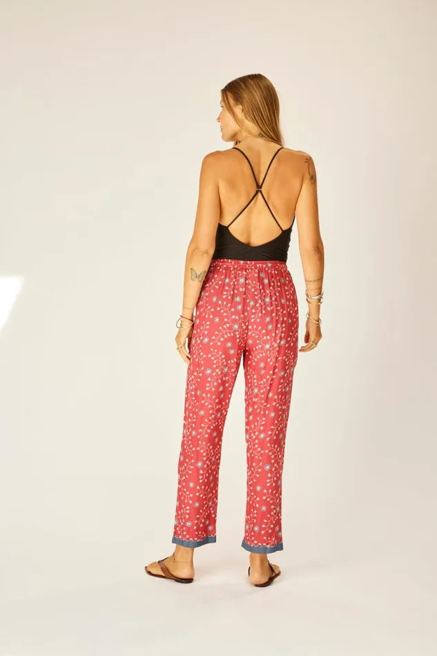 Natalie Martin BIANCA PANT Pinwheel Barn Red Shop Bottoms