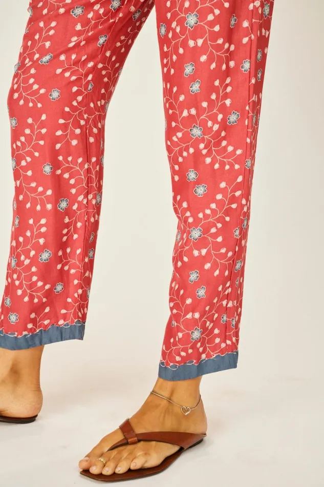 Natalie Martin BIANCA PANT Pinwheel Barn Red Shop Bottoms