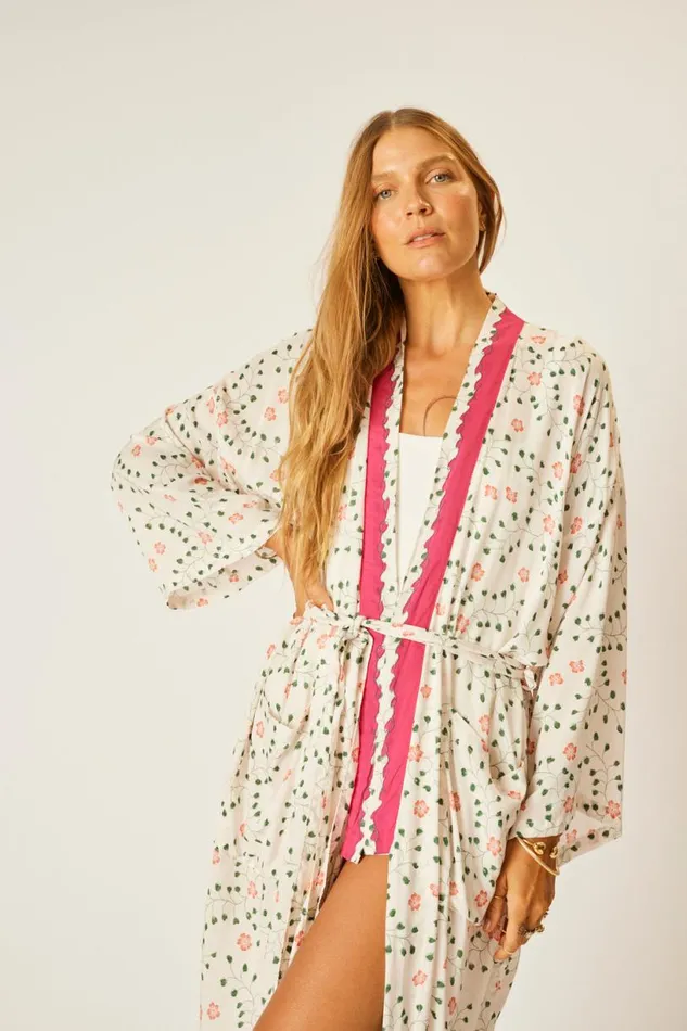 Natalie Martin DIANE LONG ROBE Pinwheel Cotton Shop Dresses