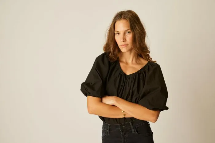 Natalie Martin ELLA TOP Black Flat Cotton Shop Tops