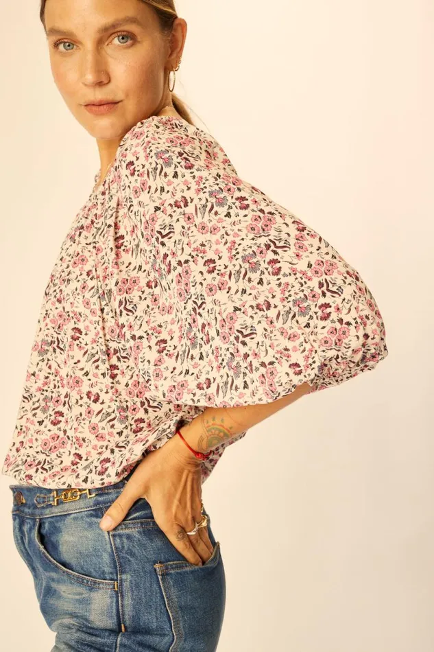 Natalie Martin ELLA TOP Petite Fleur Marine Shop Tops